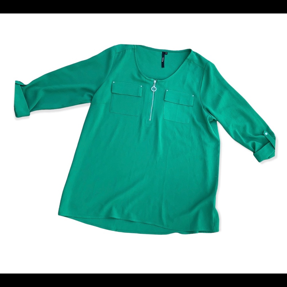 Cathy | Womens Teal Blouse - M